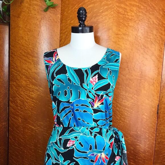 HILO HATTIE 80’s Vintage Pinup Sarong Sundress L - Picture 10 of 15
